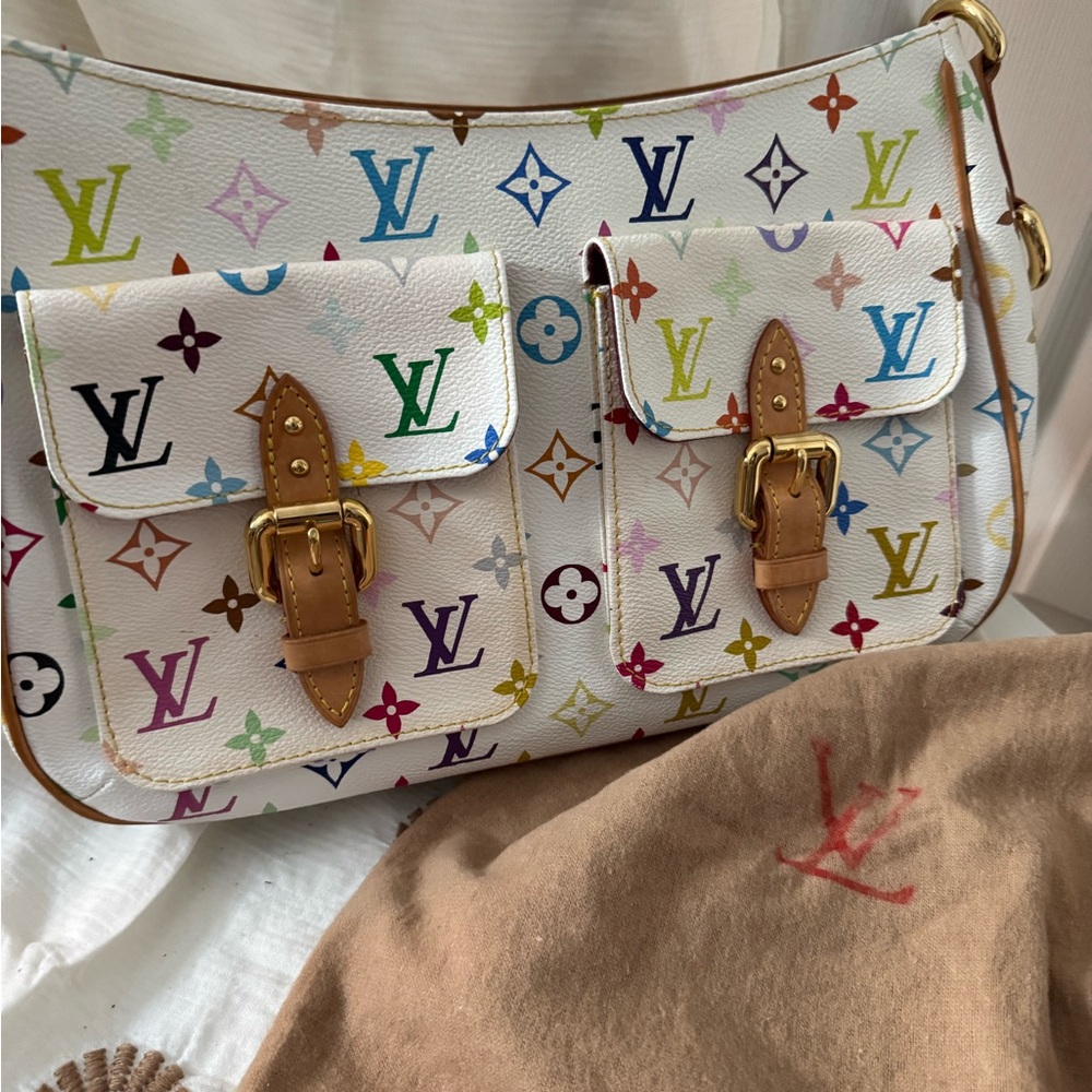 RARE Vintage Louis Vuitton Multicolore Monogram Women's Lodge Shoulder Bag - Picture 7 of 9